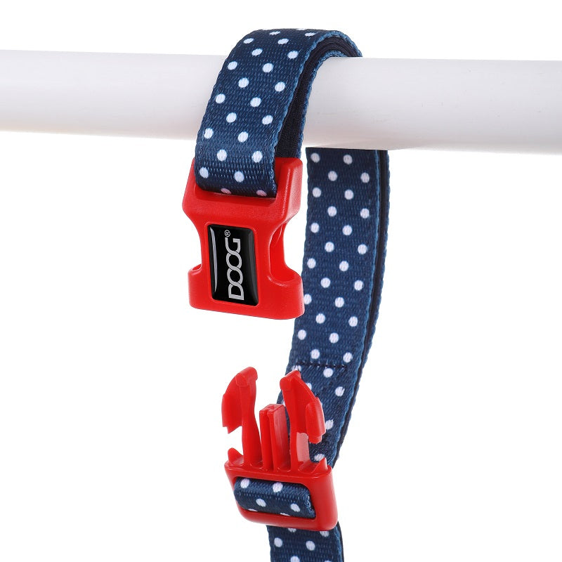 DOOG Clip-It Hundeleine Stella Navy mit Polka Dots