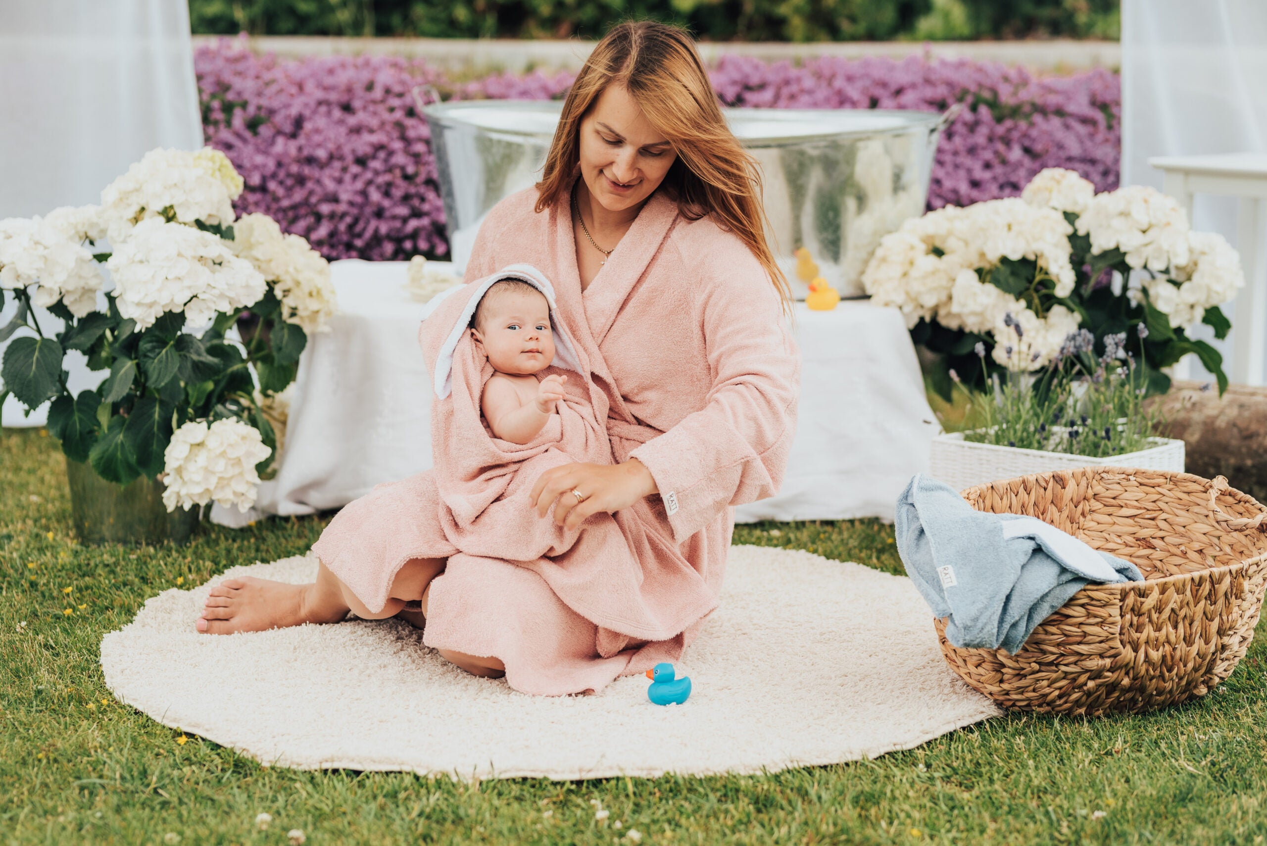 Baby-Badetuch mit Kapuze - Teddy