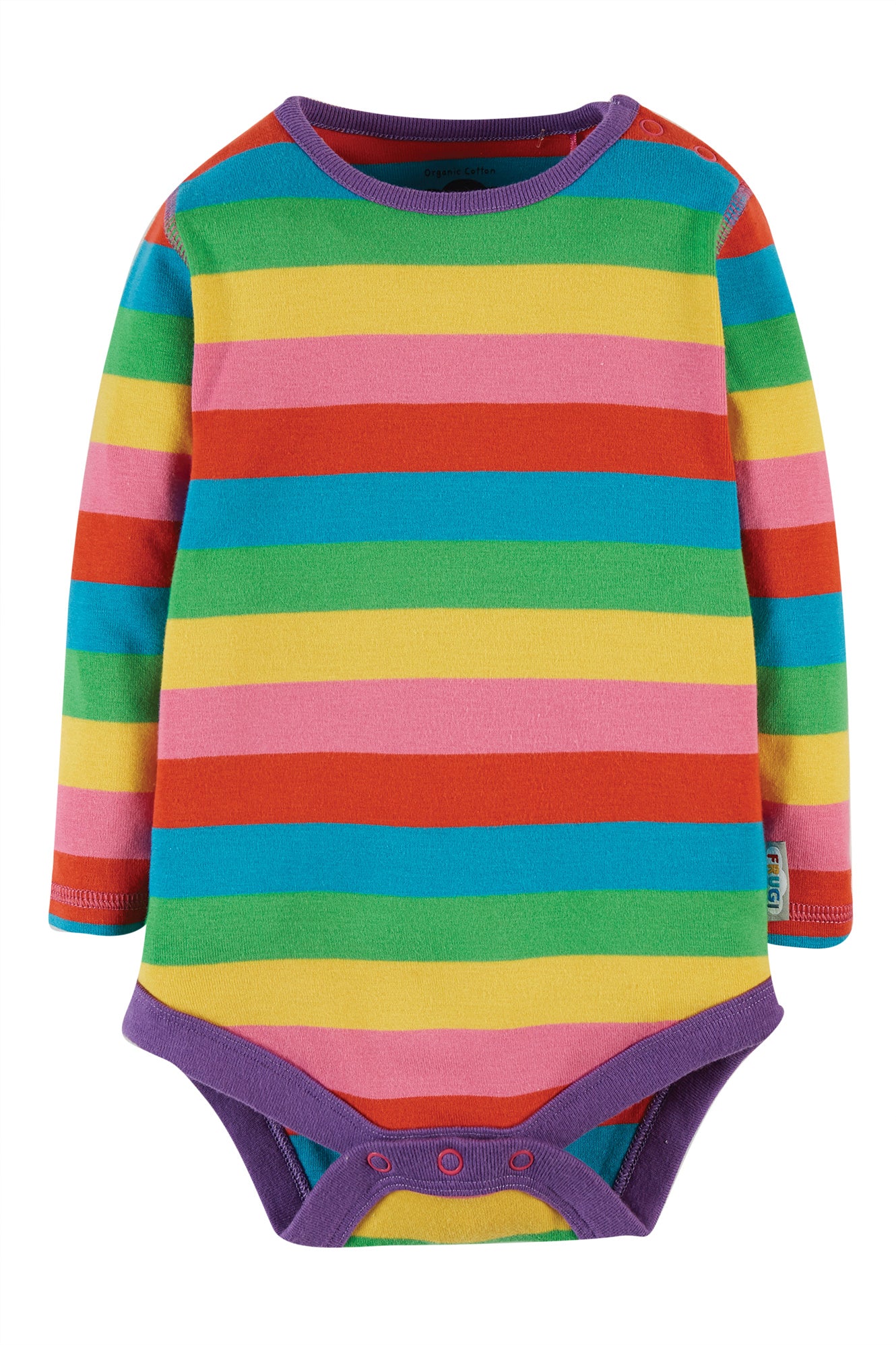 Body mit Regenbogen-Streifen von Frugi