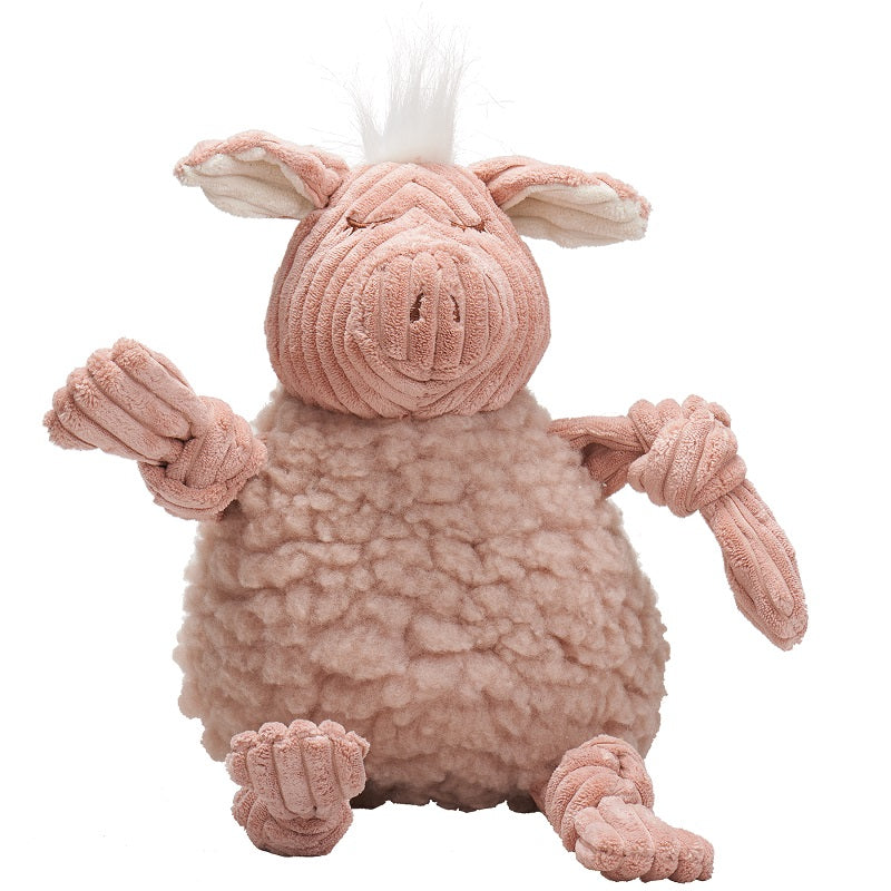 HuggleHounds FlufferKnottie Schwein in Rosa