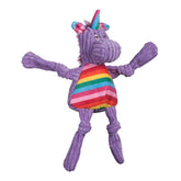 HuggleHounds Rainbow Unicorn Knottie Hundespielzeug