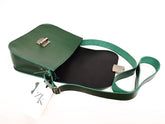 Satteltasche aus Leder in Grün – Ansicht 4