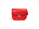 Satteltasche aus Leder in Rot – Ansicht 6