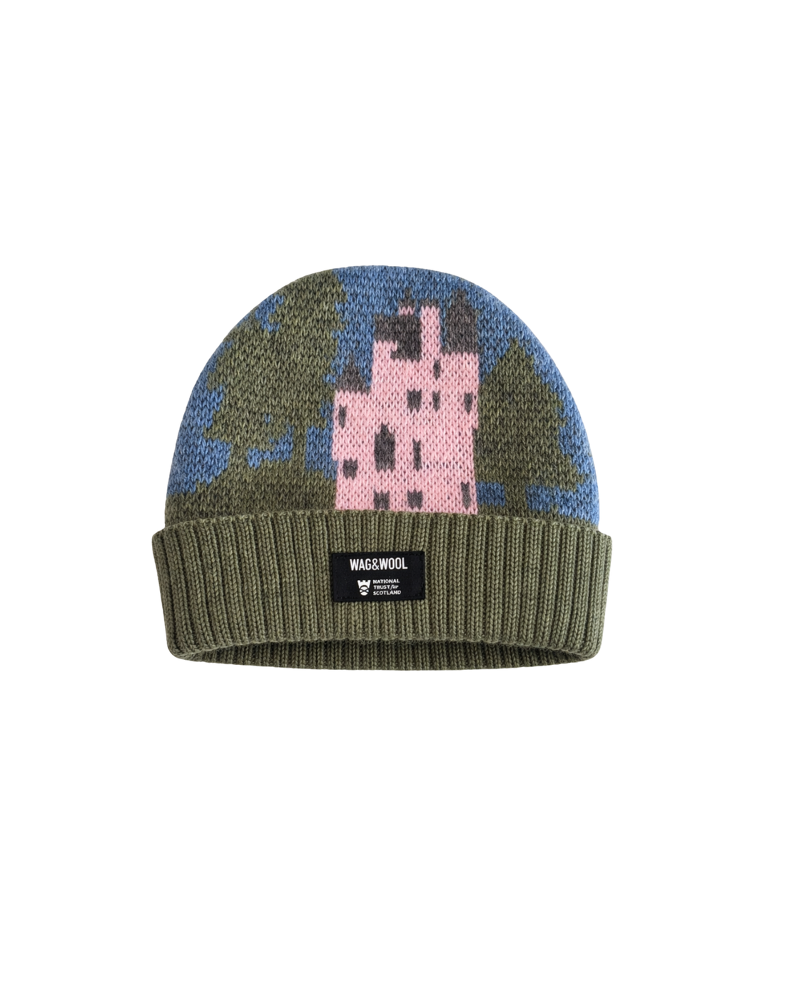 Beanie Pink Castle aus britischer Wolle