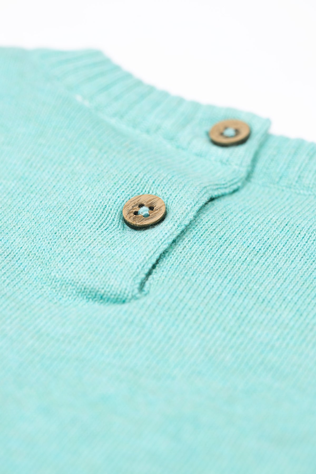 Frugi Ava Strickkleid - Mintgrün mit Regenbogen