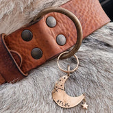 Breites Lederhalsband in Cognac von Cooper & Quint