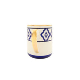 Kaffeetasse Dackel von Michael Platin Design, handbemalt mit Goldrand