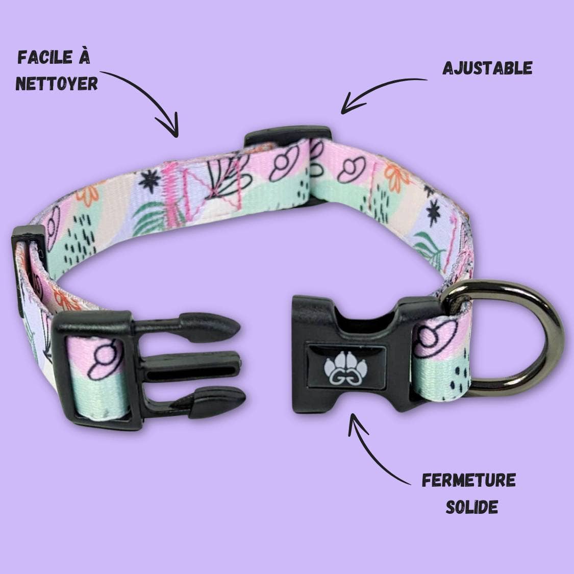 Hundehalsband Pastell von Goofy Goldens – Ansicht 3
