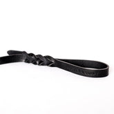 Geflochtene Lederleine TWISTED in Schwarz von Cooper & Quint