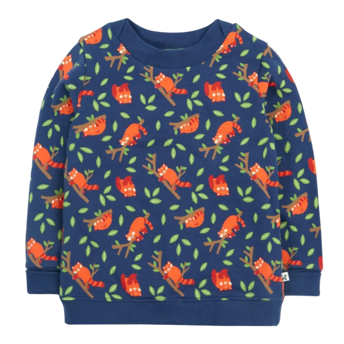 Frugi Kinder Sweatshirt Navy mit Rotem Panda
