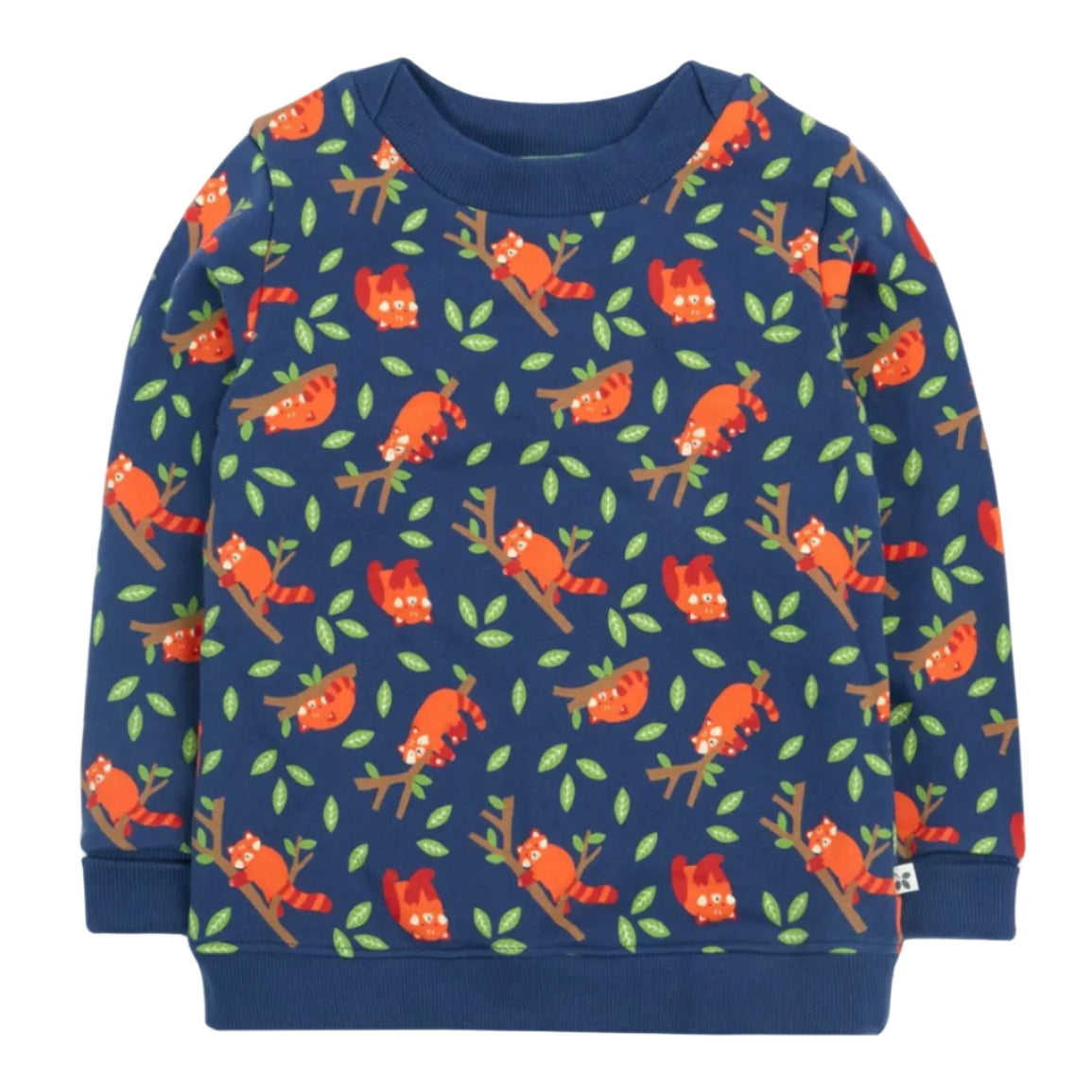 Frugi Kinder Sweatshirt Navy mit Rotem Panda