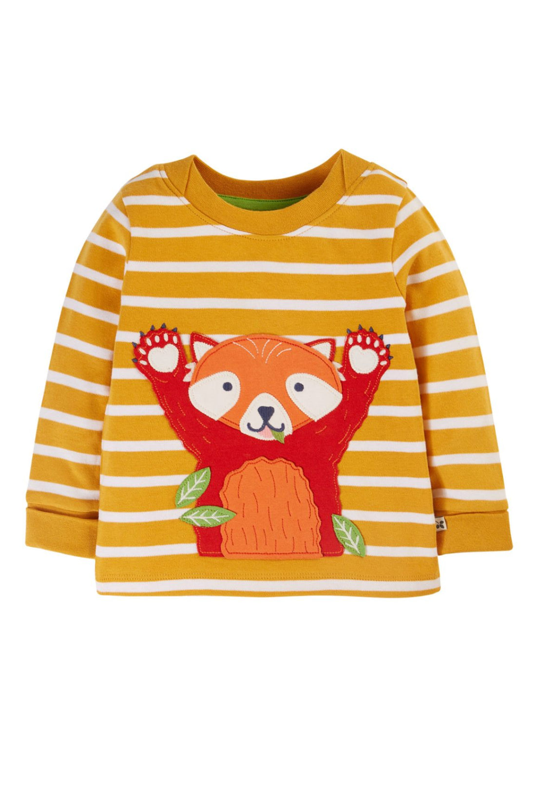 Frugi Kinder Langarmshirt Gelb mit Rotem Panda