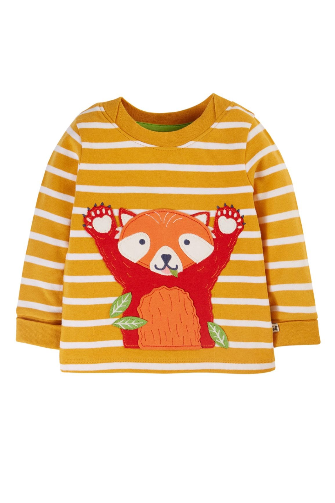 Frugi Kinder Langarmshirt Gelb mit Rotem Panda