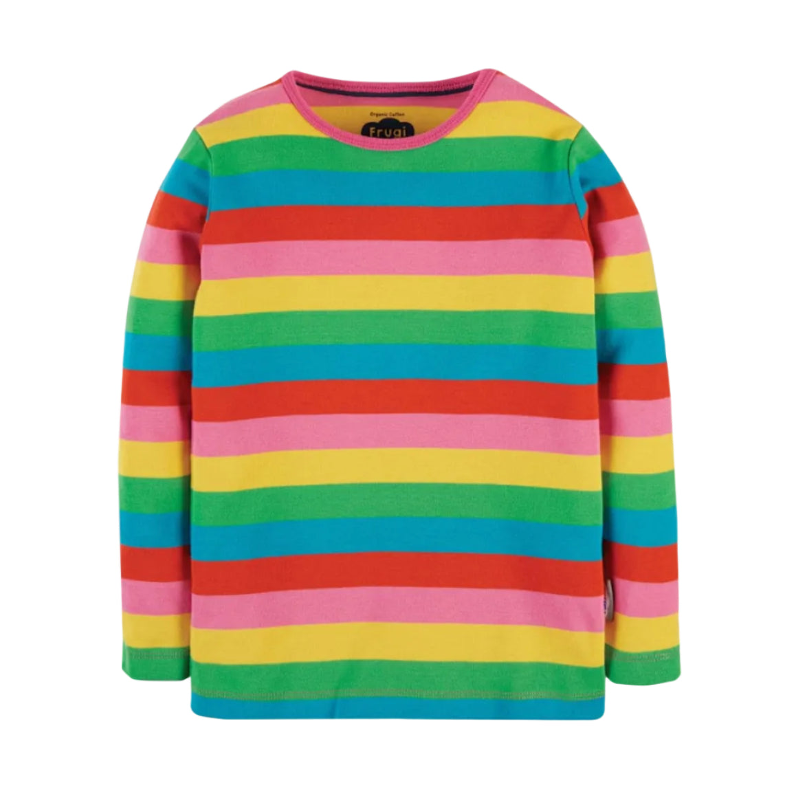 Frugi Kinder Ringelshirt Regenbogen Pink