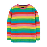 Frugi Kinder Ringelshirt Regenbogen Pink