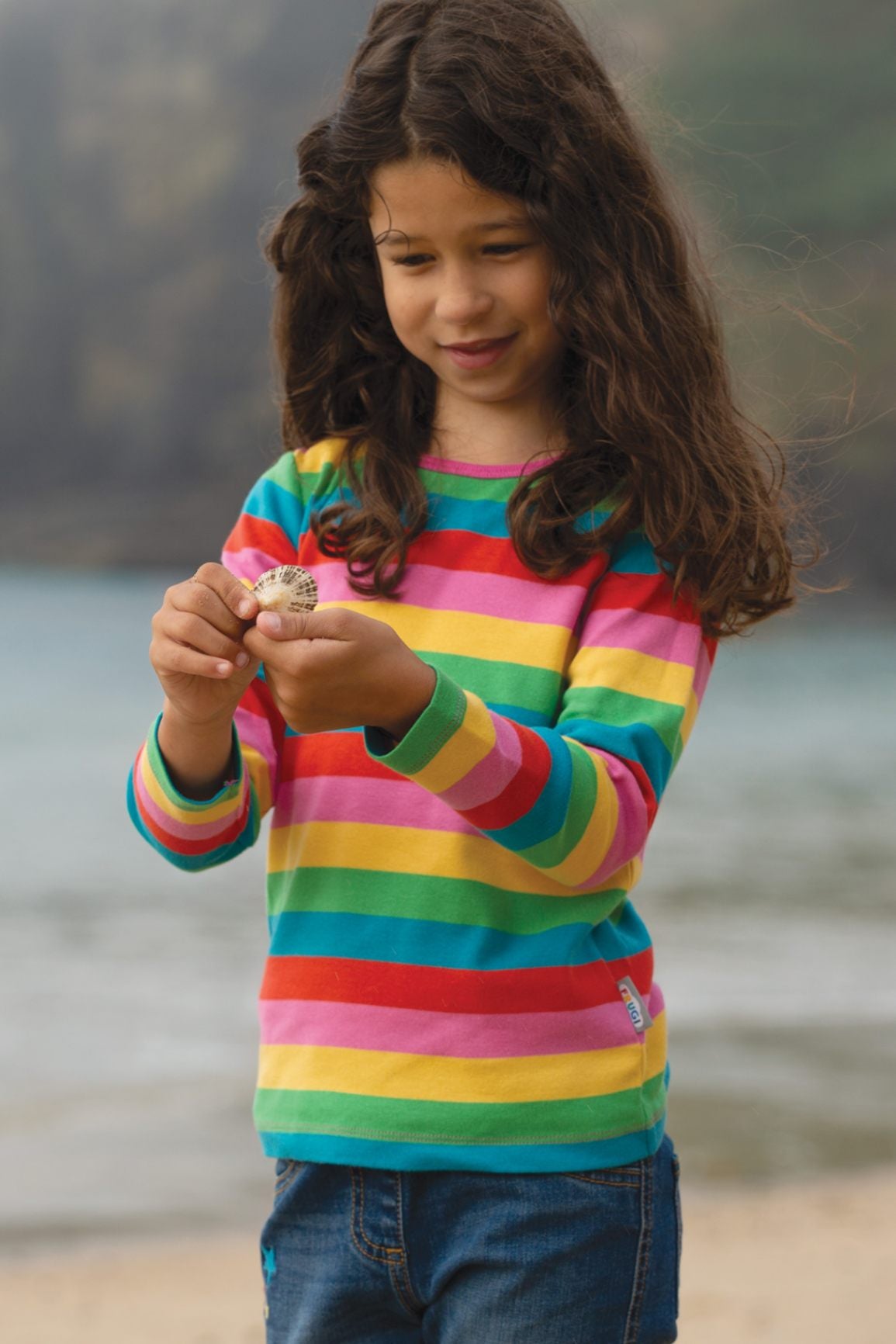 Frugi Ringelshirt Regenbogen Pink – Ansicht 2