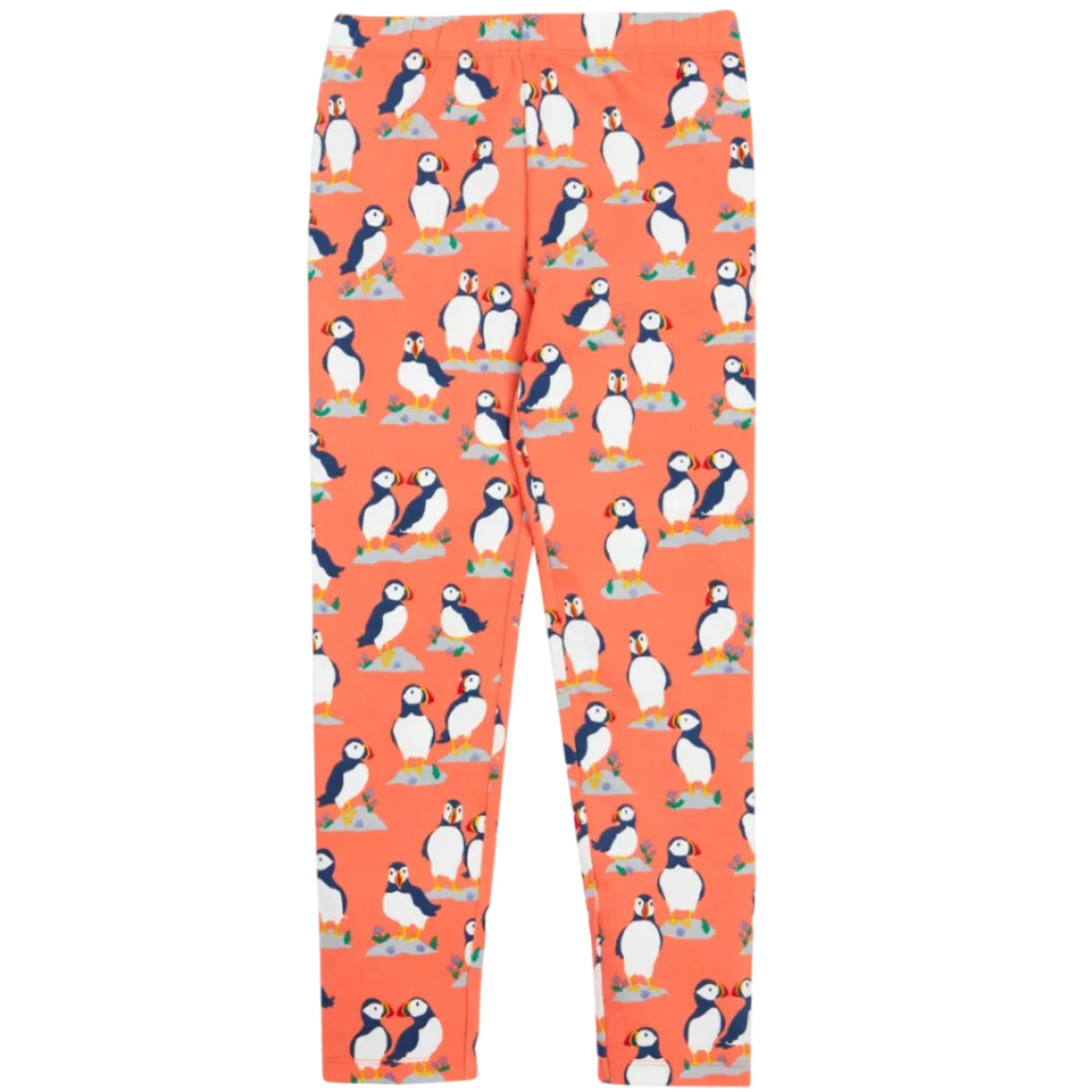 Frugi Libby Leggings Koralle mit Papageientauchern