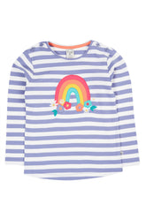 Frugi Kinder Langarmshirt Lila mit Regenbogen-Applikation