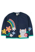 Frugi Reva Strickjacke Navy mit Katze