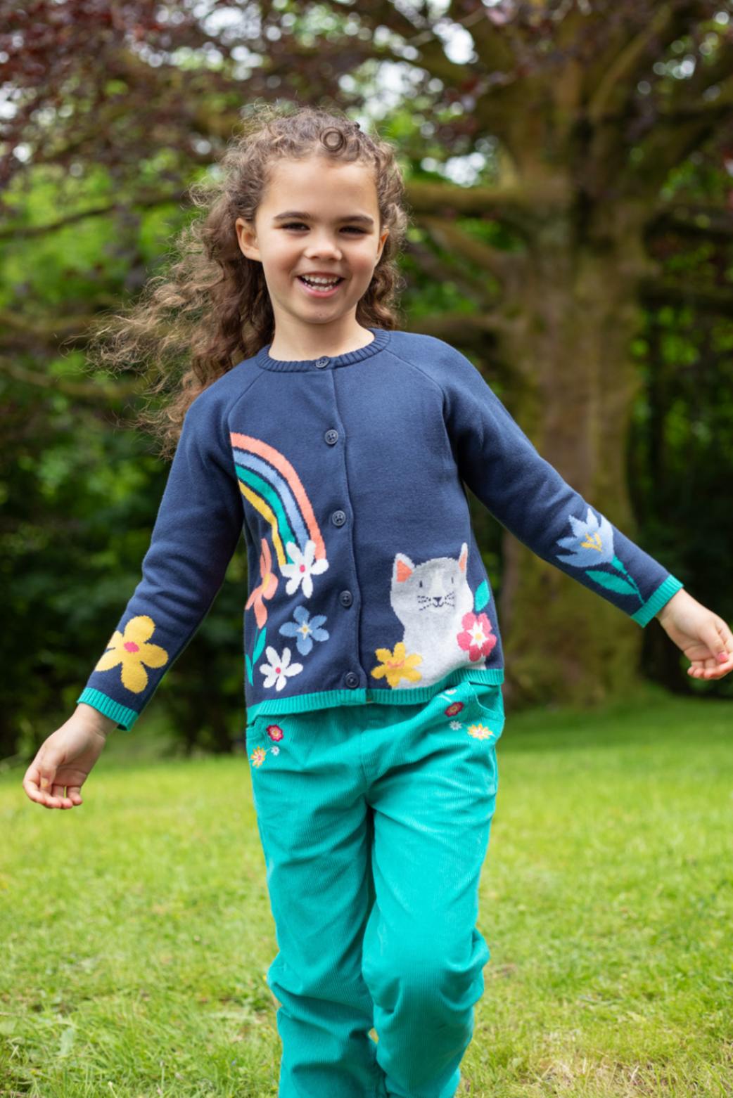 Frugi Reva Strickjacke Navy – Ansicht 2
