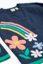 Frugi Reva Strickjacke Navy – Ansicht 4