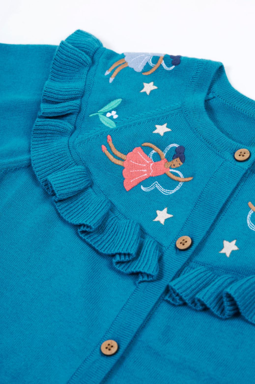 Frugi Romi Strickjacke Petrol – Ansicht 4