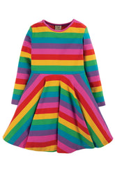 Frugi Sofia Skaterkleid mit Regenbogenstreifen