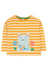 Frugi Kinder Langarmshirt Gelb mit Katzen-Applikation