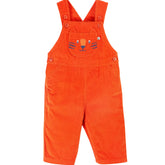 Frugi Durgan Cord-Latzhose Orange mit Tiger