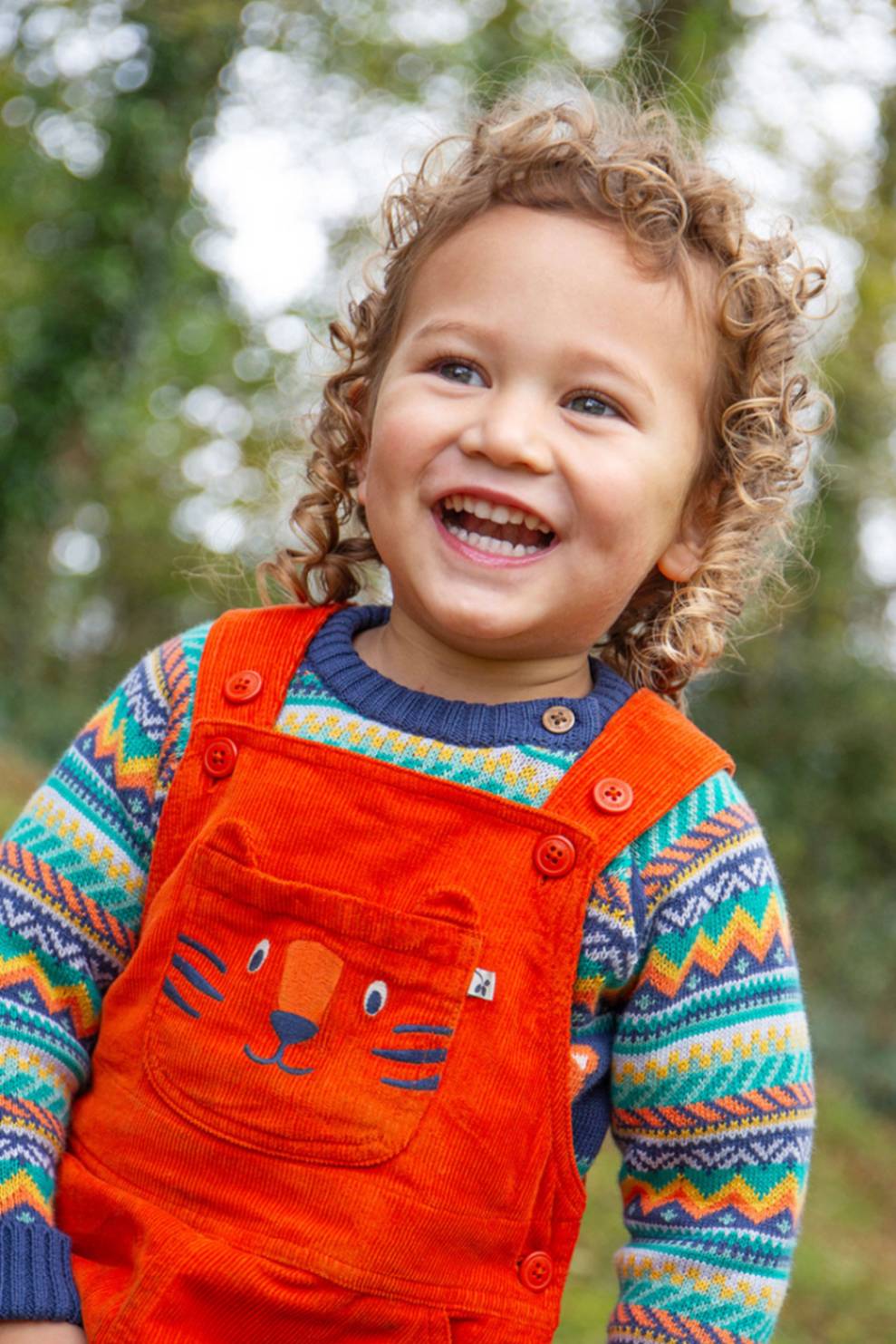 Frugi Durgan Latzhose Orange Tiger – Ansicht 3