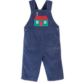 Frugi Durgan Cord-Latzhose Navy mit Haus