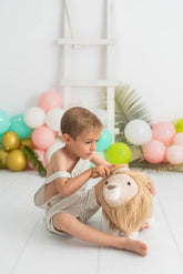 Gehäkeltes Stofftier Löwe in Beige und Braun von Crochetts – Ansicht 2