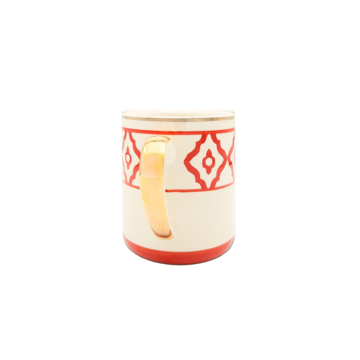 Kaffeetasse Vizsla von Michael Platin Design, handbemalt mit Goldrand