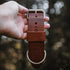 Breites Lederhalsband in Braun von Cooper & Quint