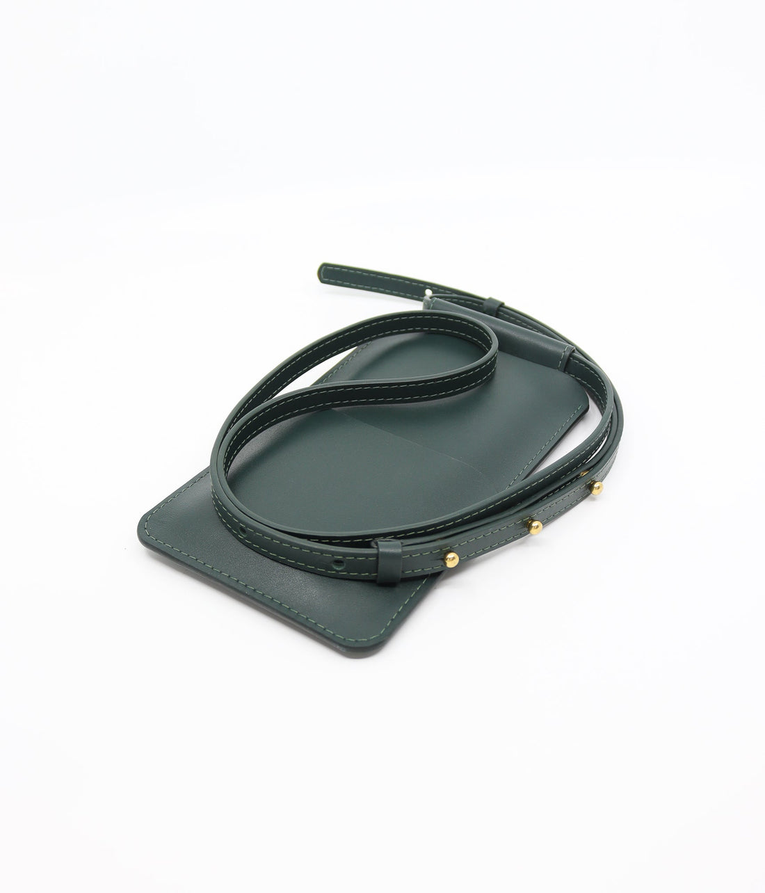 Handytasche aus Leder in Waldgrün – Ansicht 2