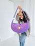 Hobo Tasche in Lila mit Herz