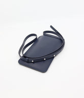 Handytasche aus Leder in Navy – Ansicht 4