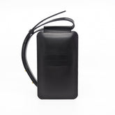 Handytasche aus Leder in Schwarz