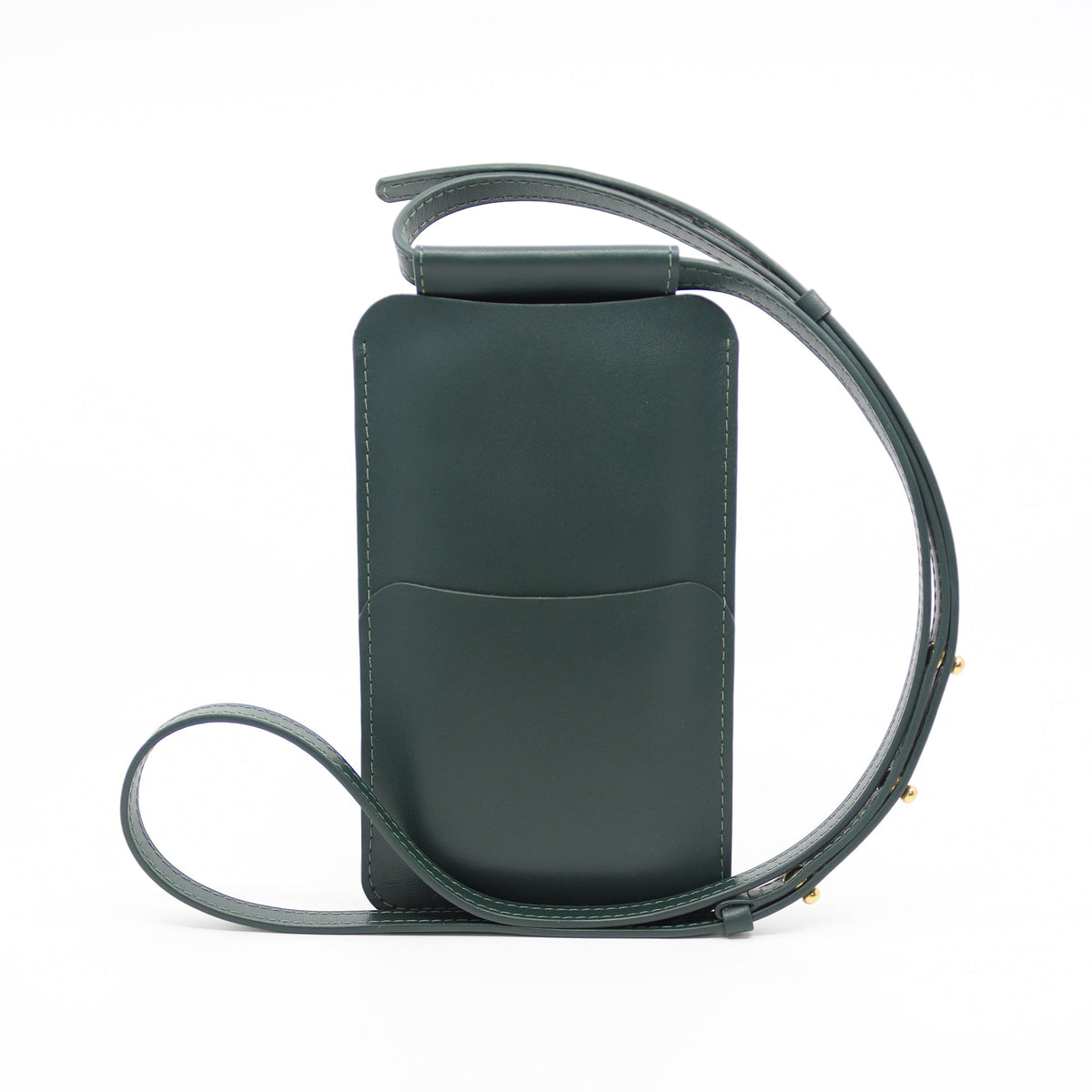 Handytasche aus Leder in Waldgrün – Ansicht 6