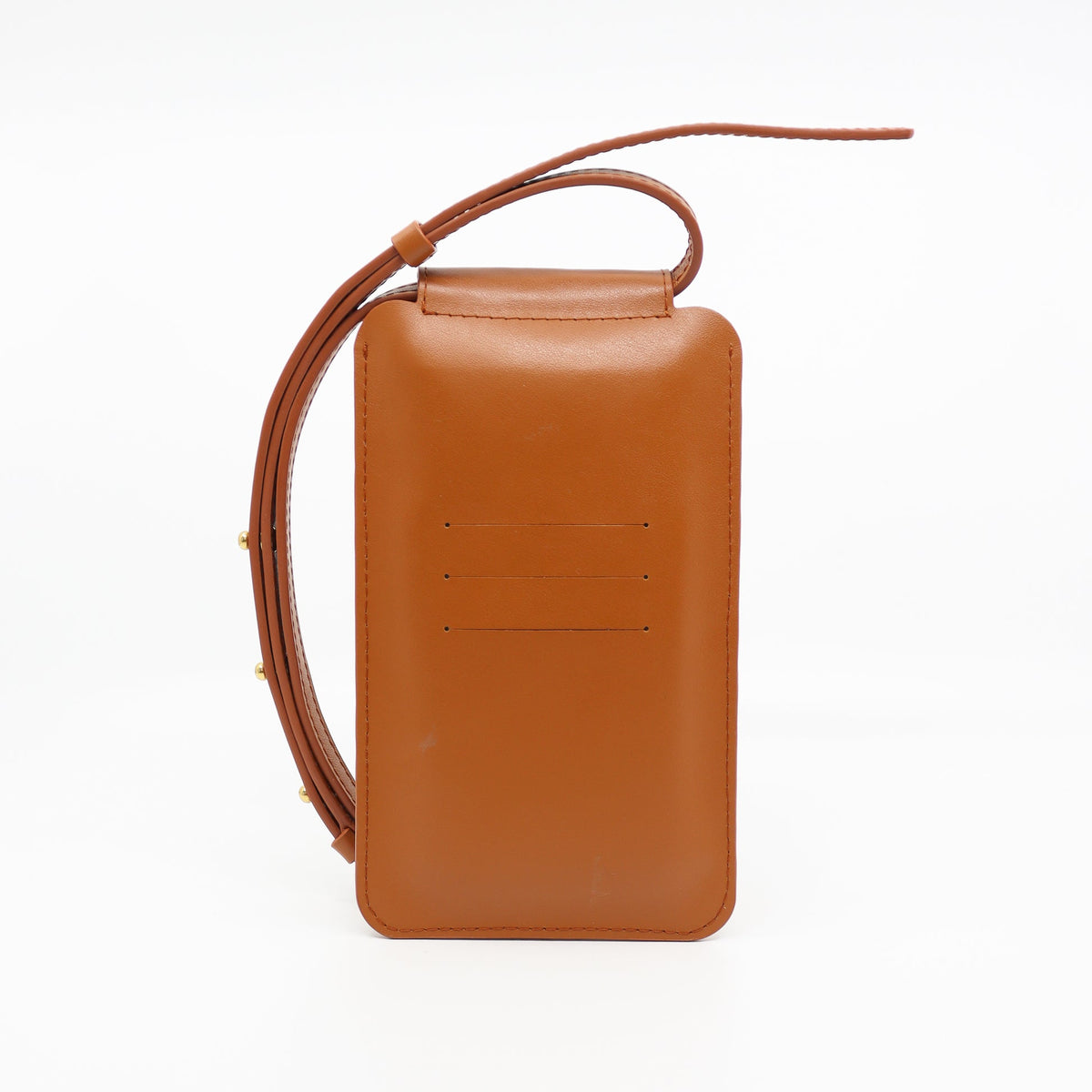 Handytasche aus Leder in Cognacbraun