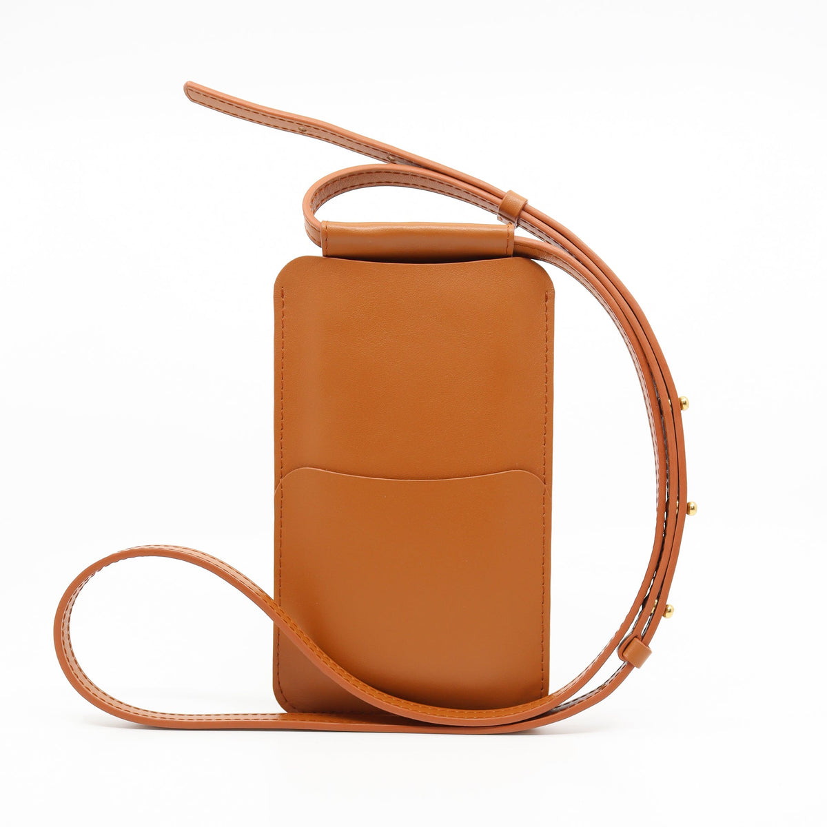 Handytasche aus Leder in Cognacbraun – Ansicht 8