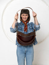 Lederhandtasche STELLA in Braun und Cognac – Ansicht 10