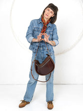 Lederhandtasche STELLA in Braun und Cognac – Ansicht 7