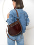Lederhandtasche STELLA in Braun und Cognac