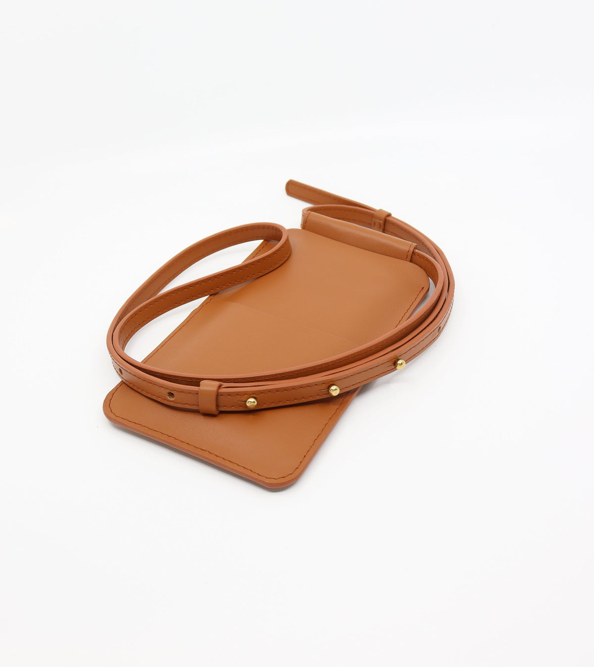 Handytasche aus Leder in Cognacbraun – Ansicht 2