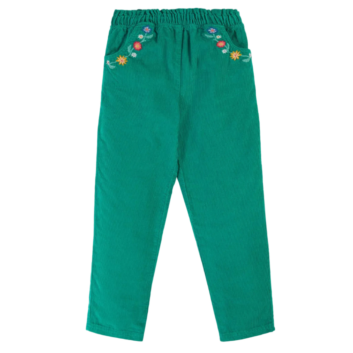 Frugi Paperbag Cordhose Grün mit Blumen