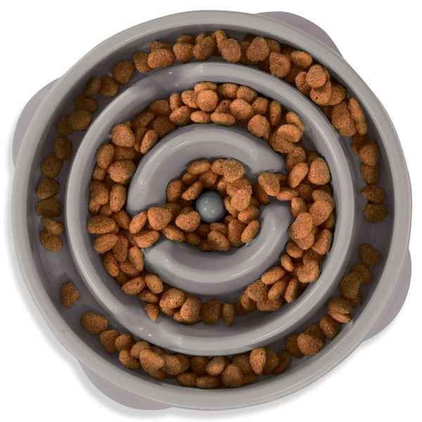 Outward Hound Fun Feeder Slo Bowl Drop Grey